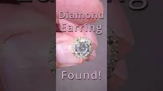 Spring Break Big Diamond Gold Silver Earring Found! #shorts #metaldetecting