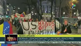 В Норвегии вспыхнули протесты из-за присуждения Нобелевской премии мира Марии Корине Мачадо.