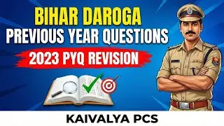 Bihar Daroga PYQ Solved | Important Themes | PYQ Analysis | Bihar SI most important questions 