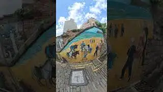 Scarborough Beach Scene Mural | Tiny Planet 360 Art Photography 🎨🌍