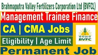 BVFC Ltd Recruitment 2025 | Management Trainee Finance | CA Jobs| CMA Jobs | PSU Jobs