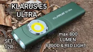 Klarus E5 Ultra EDC Led Taschenlampe COB SFT-12R 800 Lumen Test Review Flashlight Beamshots 