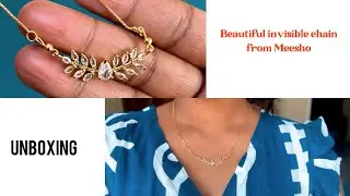 Meesho necklace chain unboxing 🎁 || invisible chain from Meesho || Meesho haul @Meesho 