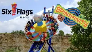 Spinsanity Flat Ride! New at Six Flags St  Louis in 2017!