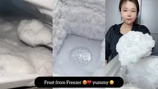 Frozen Freezer 🥰 Yummy Frost ☺️ Freezer Frost and Humidifier Frost 😍😋 ASMR &hearts;️