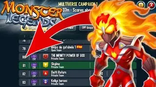 MY TEAM GOT TO TOP 100 IN TEAM WARS | SKYLINE IN TOP 100 TEAM WARS - MONSTER LEGENDS
