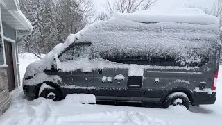 2023 Ford Transit Thor Sanctuary: вождение по снегу