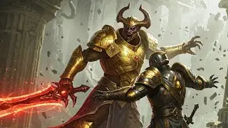 Godfall boss fight with a badass villain