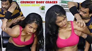 Chiropractic Body Cracks & Tail Bone Adjustment | Girl Received Thai Massage | Neck Cracking | ASMR