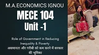MECE 104|Role of Government in Reducing Inequality and Poverty 