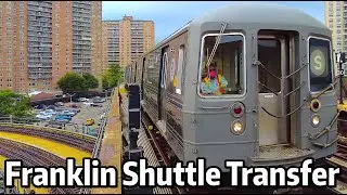 ⁴ᴷ⁶⁰ R68 Franklin Shuttle being Transferred to Coney Island Yard