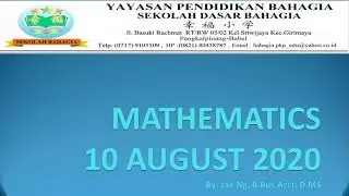 Fortunate School - Primary 6 Mathematics Chapter 1 Part 4 - 10 August 2020