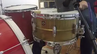 (SOLD) Q Drum Co. 7x14 Gentlemen's Brass Snare Drum