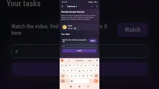 💥Passive Income Secret | Tap Swap Video Code.💰