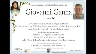 L'ultimo saluto a GIOVANNI GANNA