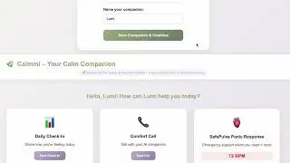 Calmmi AI Wellness App Prototype for Anxiety Support   TADHack x Telnyx Hackathon Submission