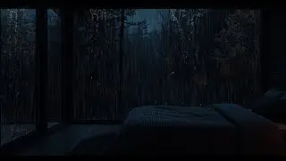 Rain Sounds for Sleeping Cabin | Dark Cozy Night, Rain Ambience, Sleep Fast #day16