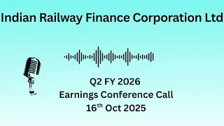 Indian Railway Finance Corporation Ltd Q2 FY 2026 Earnings Conference Call