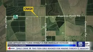 Lake Arthur man turns himself in for vehicle homicide