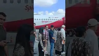Flight Spicejet Traveling #ytshorts #flight #cutecuple #train #indigo #spicejetflight #villagelife