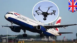 Gatwick Airport shut down by rogue drones on runway - TomoNews
