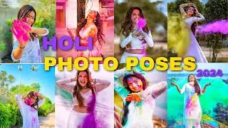 Holi Photo Shoot Ideas For GirlsHoli Photoshoot Ideas at home 2024 Best Holi Poses For Girls |
