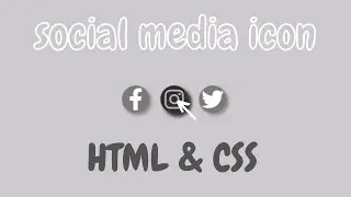 HTML and pure CSS social media animated icon for website project | with source code | FULL TUTORIAL