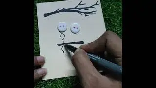 couples craft with buttons 👩&zwj;❤️&zwj;👨 #shortsvideo #artandcraft #couple