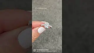 2 carat round engagement ring with micro set shoulders