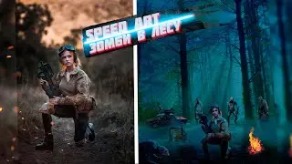 Speed Art Zombie Photoshop || Обработка арт Зомби в Лесу
