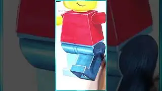 I Tried Drawing Myself as LEGO Minifig #shorts #art #artist