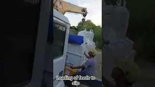 loading feeds to SILO #poltryfarm #chickenfarming #micletvvlog