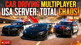 BROKE The USA Server! Cops DESTROYED My Lamborghini in Car Driving Multiplayer! 😱🔥🚨