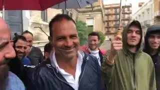Danilo Quarto a Trani. L'accoglienza dei tifosi