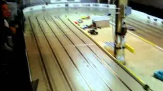 Dirt oval slot cars 1/24th scale modifieds at Hank's raceway
