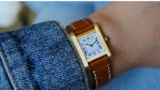 Cartier Tank Normale 78093 18k Yellow Gold 20 mm Small Women Vintage Watch 1980s