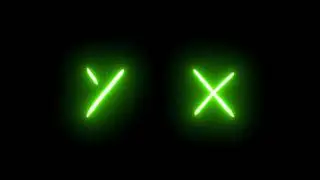 X X neon effect green