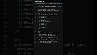 HTML Ordered List. #programming | #html | #orderedlist