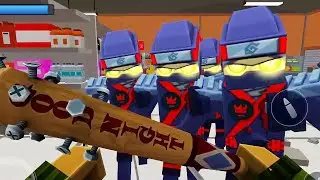 Pixel Combat Zombie Strike - Harleen Bat vs 4 Zombie Ninjas - Android Gameplay Part 97