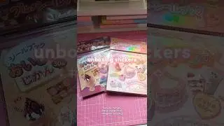 Unboxing Sticker Books 🎀🍫🍓 #unboxing #asmr #sticker