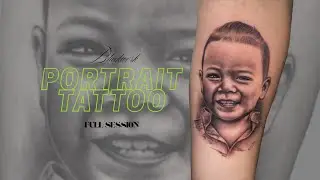 Blackwork Portrait Tattoo #tatuadorasmexicanas #femaleartist #monicamorthagon #realismtattoo #art
