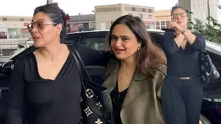 Kajol Slays in All-Black Outfit at Mumbai Airport 🔥 | Timeless Beauty!