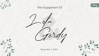Lola & Gerdy Engagement Live Streaming 3 November 2024