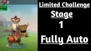 Lords Mobile Limited challenge crazy chef stage 1 fully auto|Mastercook stage 1 fully auto
