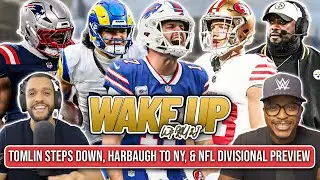 NFL Divisional Round Preview 🏈 Harbaugh To NYG & Mike Tomlin Steps Down
