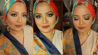 LAST MOMENT MAKEUP FOR BOISHAKH | GREEN SMOKEY EYES |SHAMANTA ISLAM |