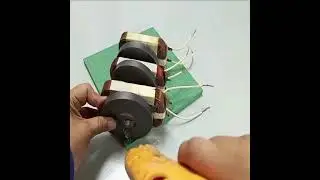 How to turn 3 microwave copper coils into 6000kw super strong#fblifestyle #motor #viral #electricity