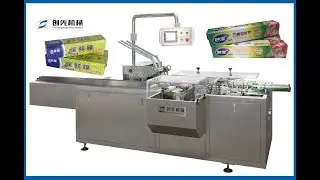 Automatic Cling Film boxing machine Plastic wrap cartoner Seal food