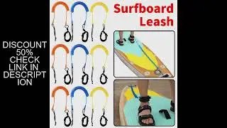 Coiled&nbsp;Leash Leg Rope Kit Paddle Board Surfboard Portable 10 Feet Surfing Board Stand Up Safety Wate