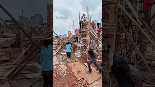 Column casting construction process # construction site
